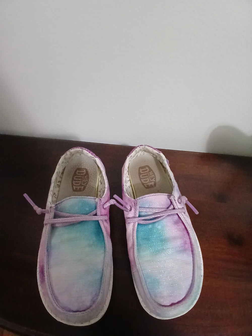 HEY DUDE Kids Tie-Dye Pastel Slip-On Shoes - Pink & Blue